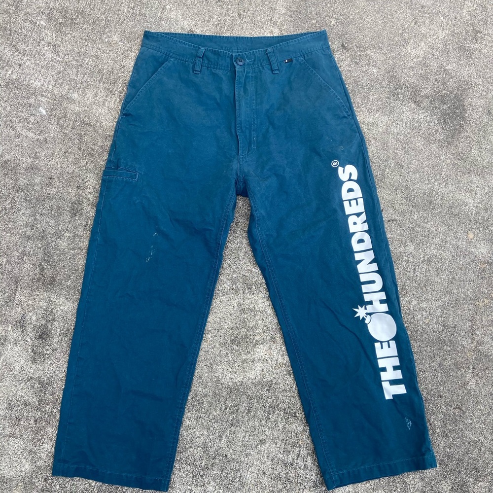 The Hundreds Men’s Teal Cargo Denim